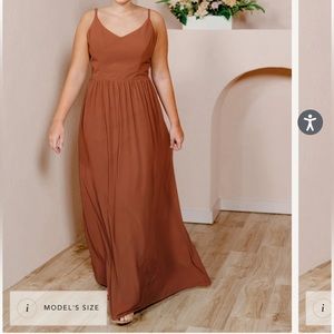 Revelry Ainsley Chiffon -Color Rust